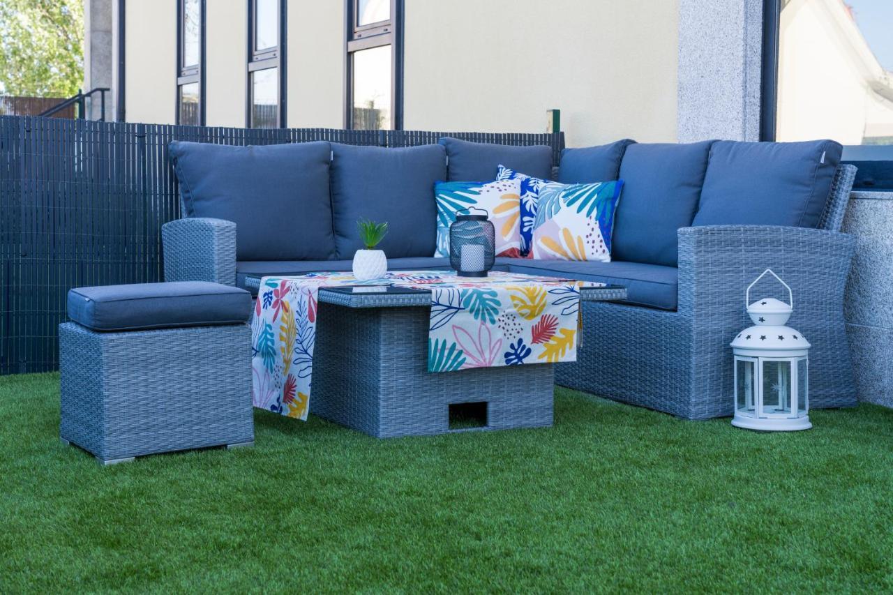 Garden Fisterra - Jacuzzi, Jardin Privado Y Vista Mar Apartment Bagian luar foto