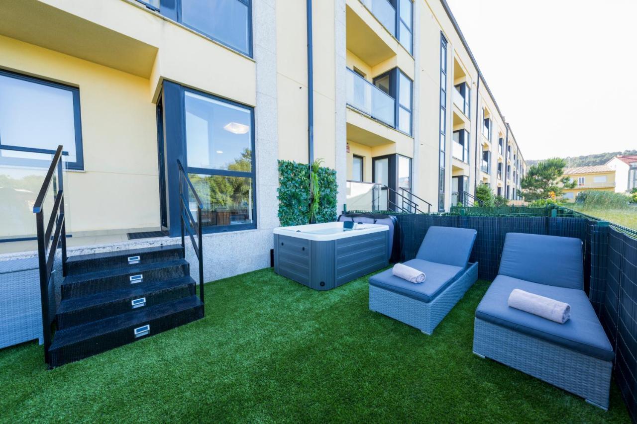 Garden Fisterra - Jacuzzi, Jardin Privado Y Vista Mar Apartment Bagian luar foto