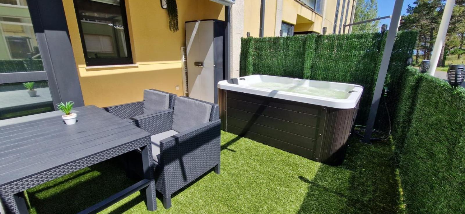 Garden Fisterra - Jacuzzi, Jardin Privado Y Vista Mar Apartment Bagian luar foto